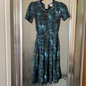 LuLaRoe Amelia Peacock Feather Dress